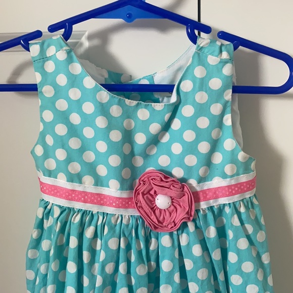 Polka dot dress Easter dress 12 months boutique - Picture 3 of 3
